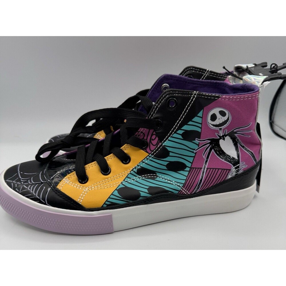 NEW Disney Nightmare Before Christmas Womens 9.5 Jack & Sally High Top Sneakers